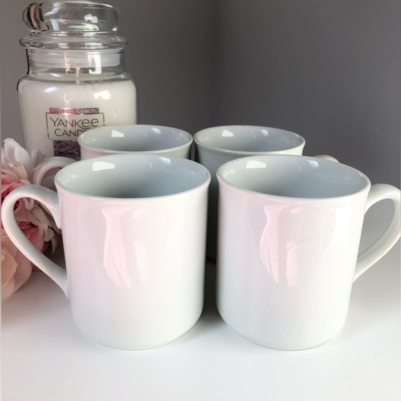 Vintage White Diner Mug Set - Picture 1 of 4